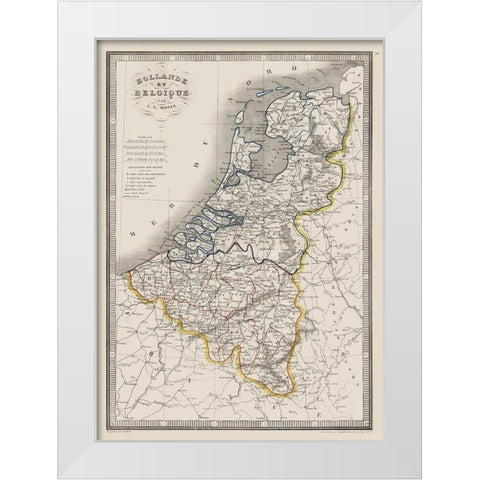 Holland Belgium - Monin 1839 White Modern Wood Framed Art Print by Monin