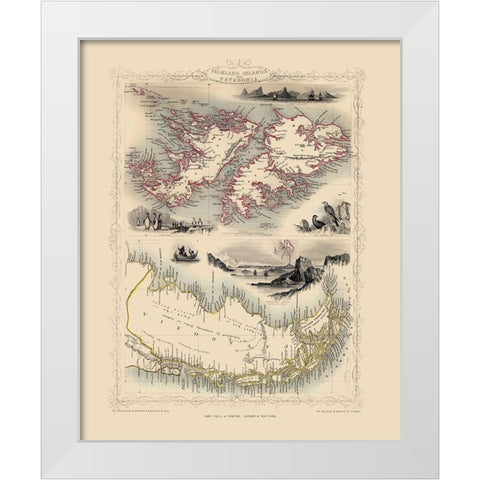 Falkland Islands Patagonia South America White Modern Wood Framed Art Print by Tallis