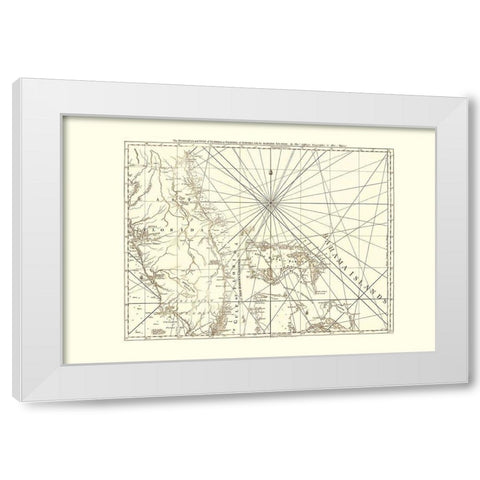 Bahamas, East Florida - Sartine 1775 White Modern Wood Framed Art Print by Sartine