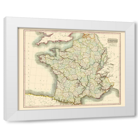 France - Thomson 1815 White Modern Wood Framed Art Print by Thomson