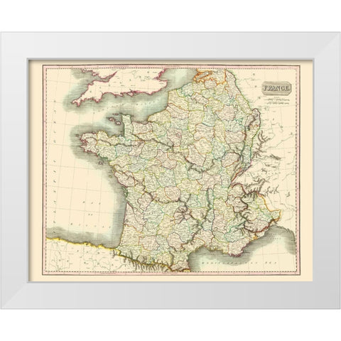 France - Thomson 1815 White Modern Wood Framed Art Print by Thomson