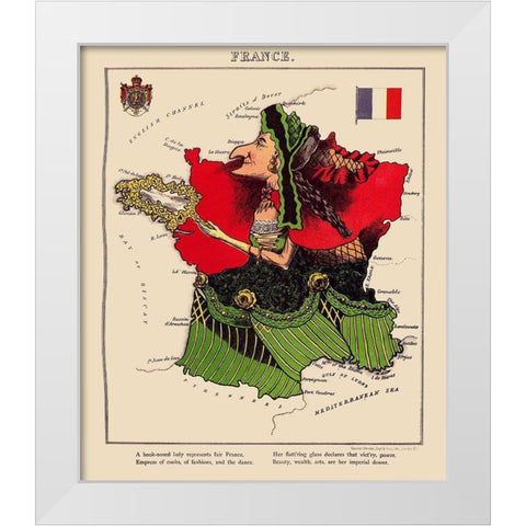 France - Lancaster 1869 White Modern Wood Framed Art Print by Lancaster