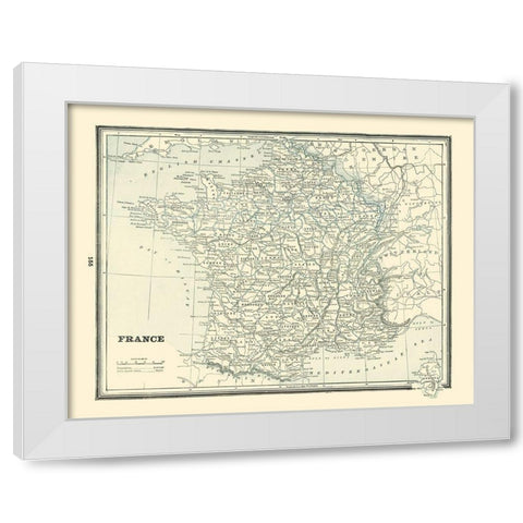 France - Rathbun 1893 White Modern Wood Framed Art Print by Rathbun