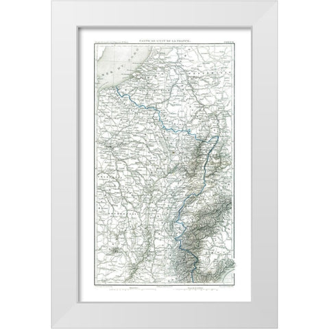 East France - Thiers 1866 White Modern Wood Framed Art Print by Thiers