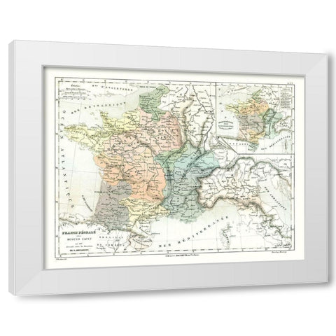 Feudal France Hugh Capet - Cortambert 1880 White Modern Wood Framed Art Print by Cortambert