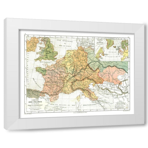 Kingdom of the Franks France - Cortambert 1880 White Modern Wood Framed Art Print by Cortambert