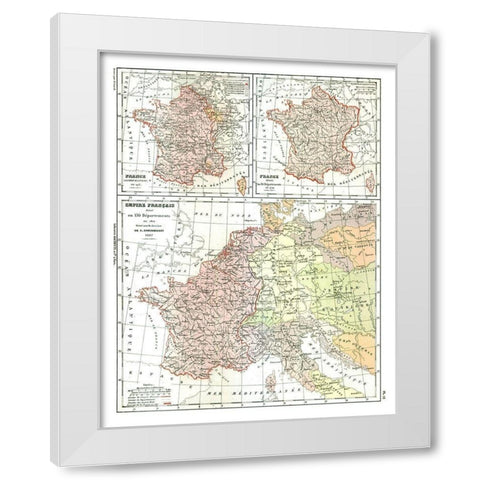 France 1715-1867 - Cortambert 1880 White Modern Wood Framed Art Print by Cortambert