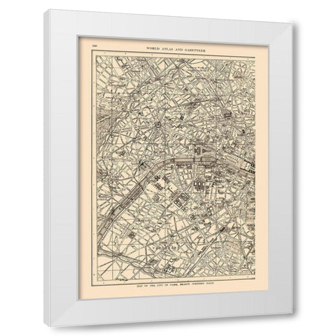 Western Paris France - Reynold 1921 White Modern Wood Framed Art Print by Reynold