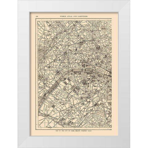 Western Paris France - Reynold 1921 White Modern Wood Framed Art Print by Reynold