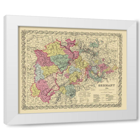 Germany 2 - Colton 1855 White Modern Wood Framed Art Print by Colton