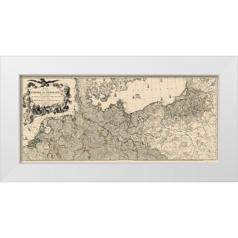 Upper Germany Empire - Delarochette 1782 White Modern Wood Framed Art Print by Delarochette