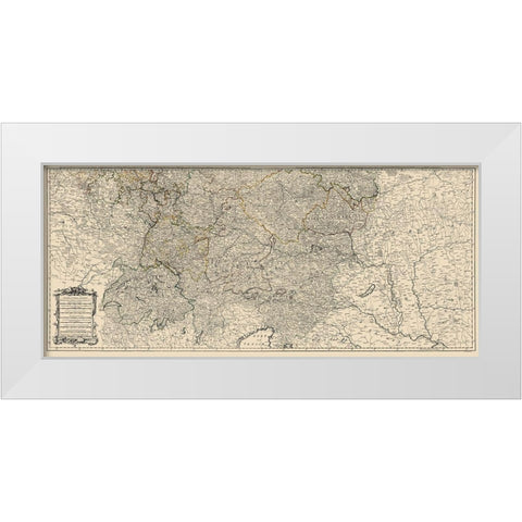 Lower Germany Empire - Delarochette 1782 White Modern Wood Framed Art Print by Delarochette