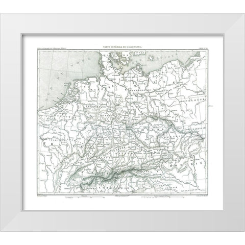 Germany - Thiers 1866 White Modern Wood Framed Art Print by Thiers