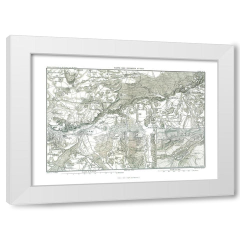 Ulm Germany - Thiers 1866 White Modern Wood Framed Art Print by Thiers