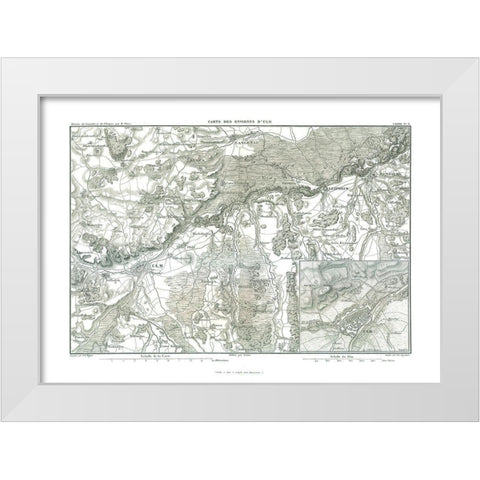 Ulm Germany - Thiers 1866 White Modern Wood Framed Art Print by Thiers