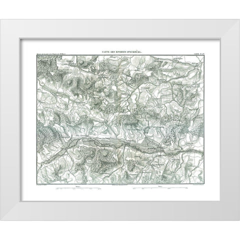 Eckmuhl Germany - Thiers 1866 White Modern Wood Framed Art Print by Thiers