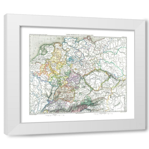 Germany 1789 - Thiers 1866 White Modern Wood Framed Art Print by Thiers