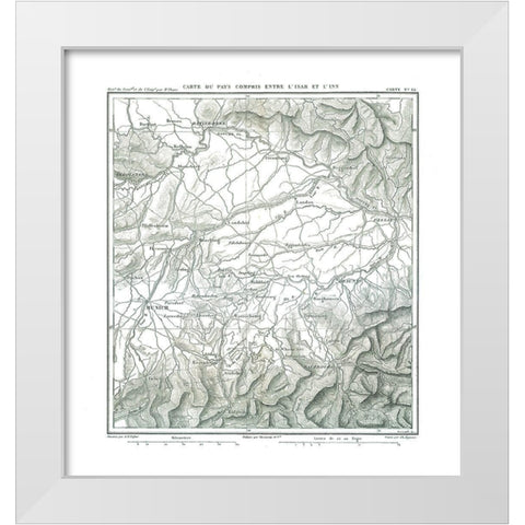 South Germany - Thiers 1866 White Modern Wood Framed Art Print by Thiers