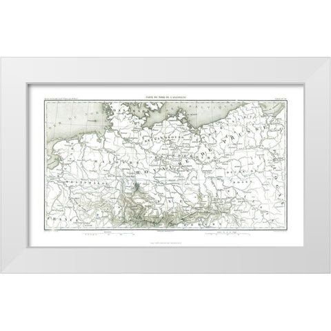 North Germany - Thiers 1866 White Modern Wood Framed Art Print by Thiers
