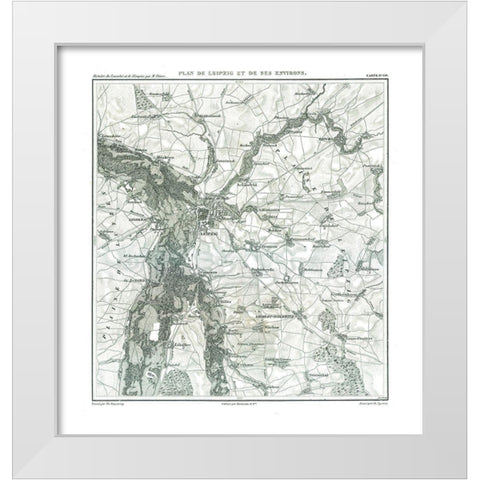 Leipzig Germany - Thiers 1866 White Modern Wood Framed Art Print by Thiers