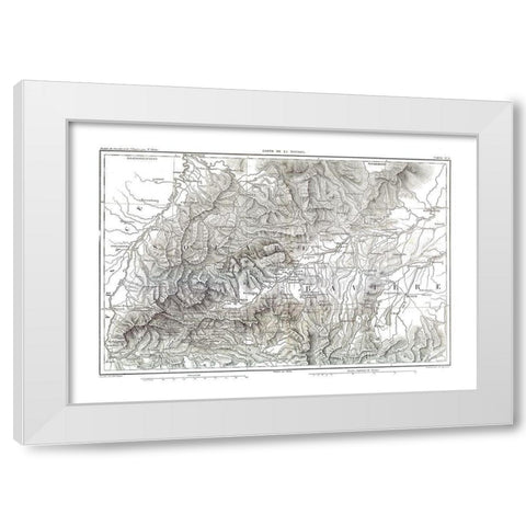 Swabia Germany - Thiers 1866 White Modern Wood Framed Art Print by Thiers