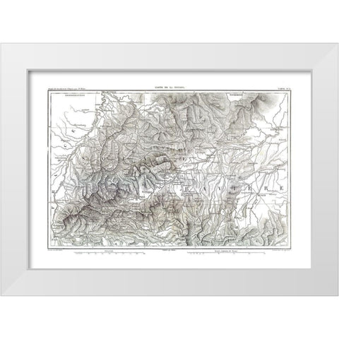 Swabia Germany - Thiers 1866 White Modern Wood Framed Art Print by Thiers