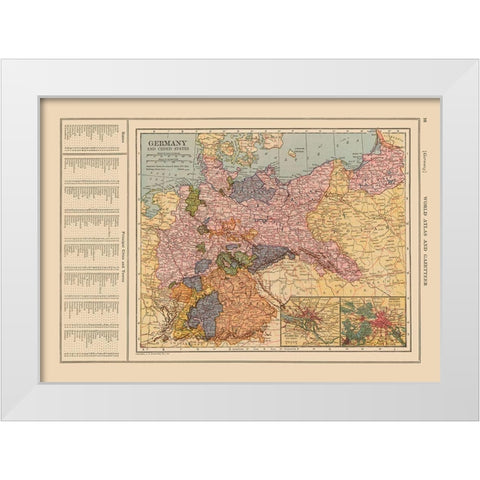 Germany - Reynold 1921 White Modern Wood Framed Art Print by Reynold