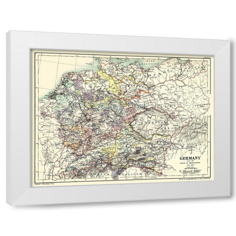 House of Hohenstaufen 1138-1254 Germany White Modern Wood Framed Art Print by Poole