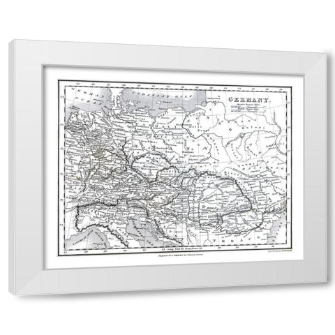 Germany - Oxford 1828 White Modern Wood Framed Art Print by Oxford