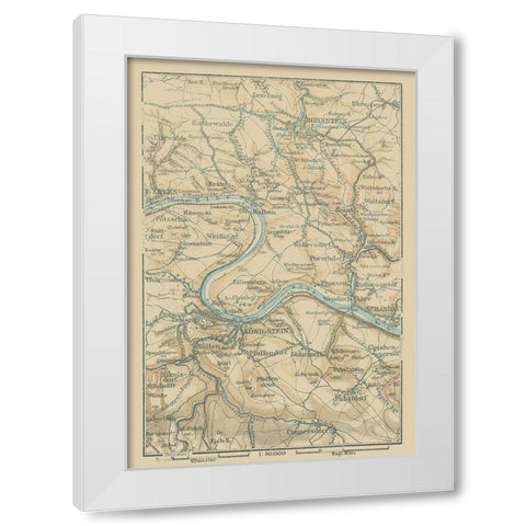 Eastern Germany - Baedeker 1914 White Modern Wood Framed Art Print by Baedeker