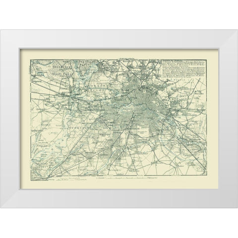 Berlin Germany - Baedeker 1914 White Modern Wood Framed Art Print by Baedeker