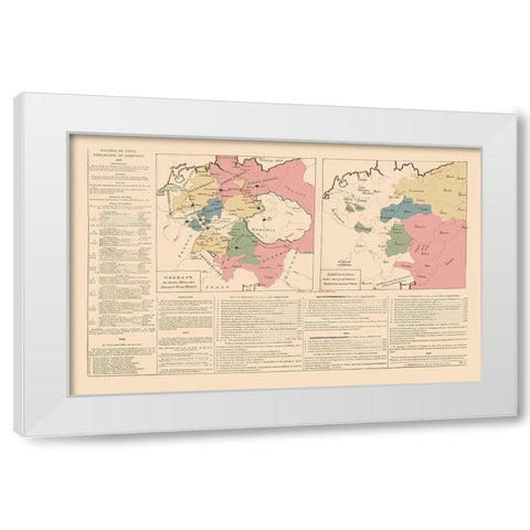 Germany - Le Sage 1801 White Modern Wood Framed Art Print by Le Sage