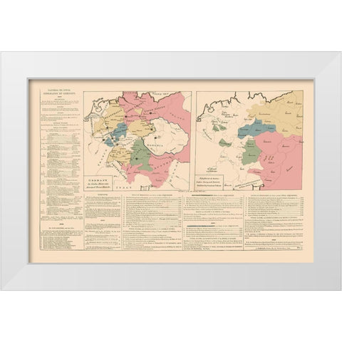 Germany - Le Sage 1801 White Modern Wood Framed Art Print by Le Sage