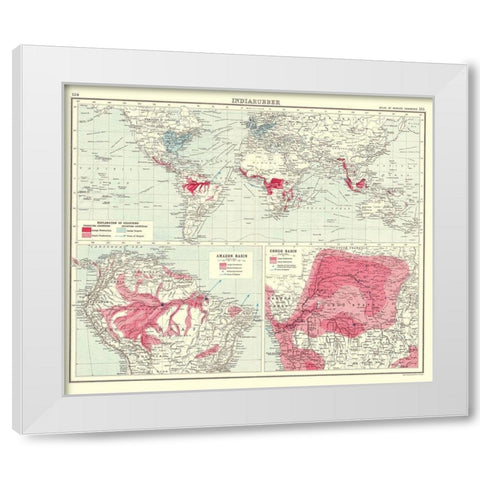 Global India Rubber - Bartholomew 1907 White Modern Wood Framed Art Print by Bartholomew