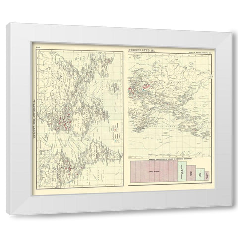 Global Mercury Zinc Phosphates Antimony White Modern Wood Framed Art Print by Bartholomew