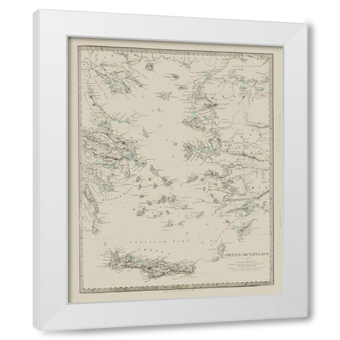 Ancient Europe Grecian Archipelago Greece White Modern Wood Framed Art Print by Smith