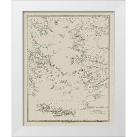 Ancient Europe Grecian Archipelago Greece White Modern Wood Framed Art Print by Smith