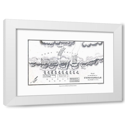 Battle of Cynocephalae - Greece - Oxford 1828 White Modern Wood Framed Art Print by Unknown