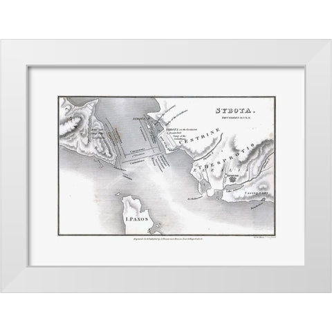 Syvota - Greece - Oxford 1828 White Modern Wood Framed Art Print by Unknown