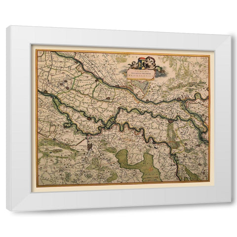 Guelders County Netherlands - De Wit 1688 White Modern Wood Framed Art Print by De Wit