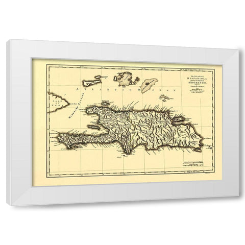 Hispaniola Island St Domingo Dominican Rep Haiti White Modern Wood Framed Art Print by Jeffreys