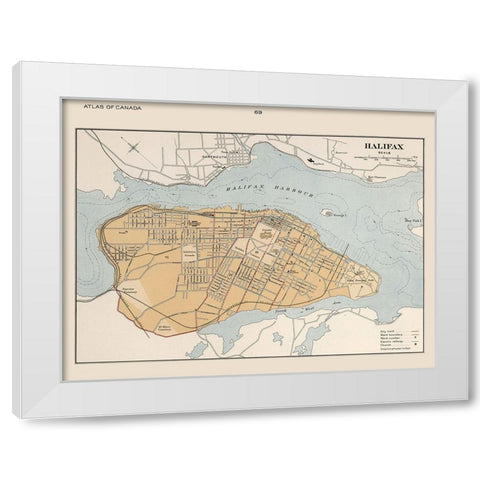 Halifax Canada - Chalifour 1915 White Modern Wood Framed Art Print by Chalifour