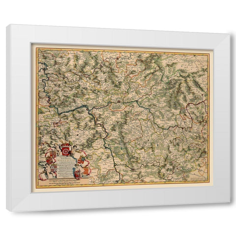 Hesse Germany - De Wit 1688 White Modern Wood Framed Art Print by De Wit