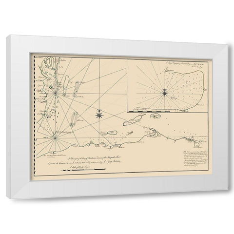 Central America Honduras Bay - Robertson 1764 White Modern Wood Framed Art Print by Robertson