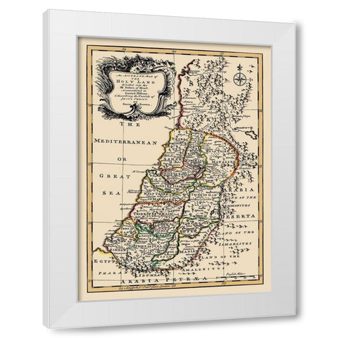 Twelve Tribes of Israel - Bowen 1752 White Modern Wood Framed Art Print by Bowen