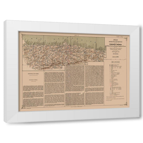 Oviedo Iberian Peninsula Portugal Spain White Modern Wood Framed Art Print by Valverde
