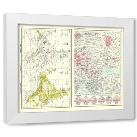 Agricultural Eastern Europe India Industrial White Modern Wood Framed Art Print by Bartholomew