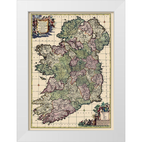 Ireland - Schenk 1710 White Modern Wood Framed Art Print by Schenk