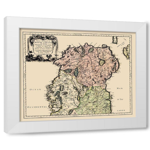 Northern Ireland - Mariette 1665 White Modern Wood Framed Art Print by Mariette