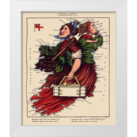 Ireland - Lancaster 1869 White Modern Wood Framed Art Print by Lancaster